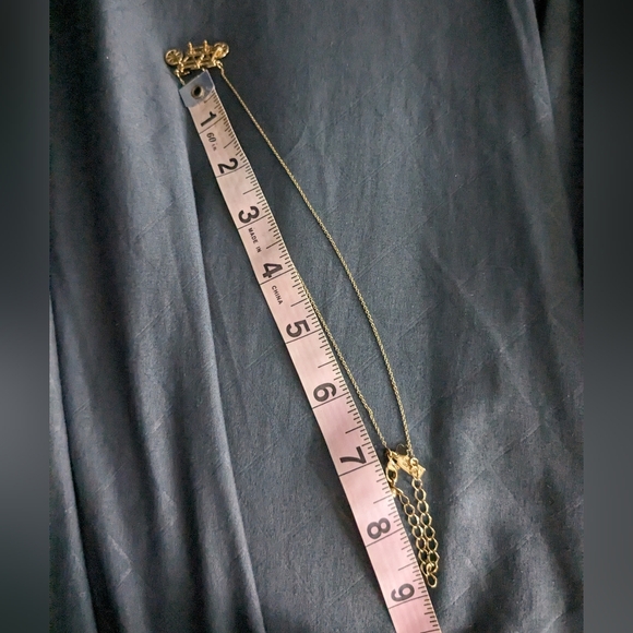 Kate Spade gold bicycle pendant necklace with adjustable 14"-18" chain - Picture 4 of 4